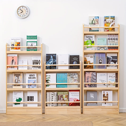 Bookshelf, Ultra-Narrow Solid Wood Wall Mounted & Over-the-Door Bookcase, Zero shown in the main product view