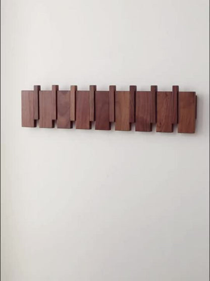 Wall-Mounted Solid Wood Coat Rack, Coat and Hat Organizer for Entryway detail image - detail view 13
