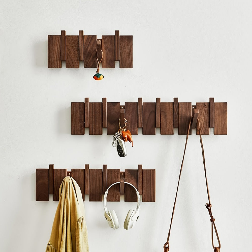 Wall-Mounted Solid Wood Coat Rack, Coat and Hat Organizer for Entryway detail image - detail view 8