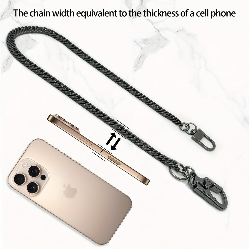 Wallet Chains & Pocket Chains - Chain Men Hip Hop Chain 25'' Dual-Button Lock Security Stainless Steel & - product detail