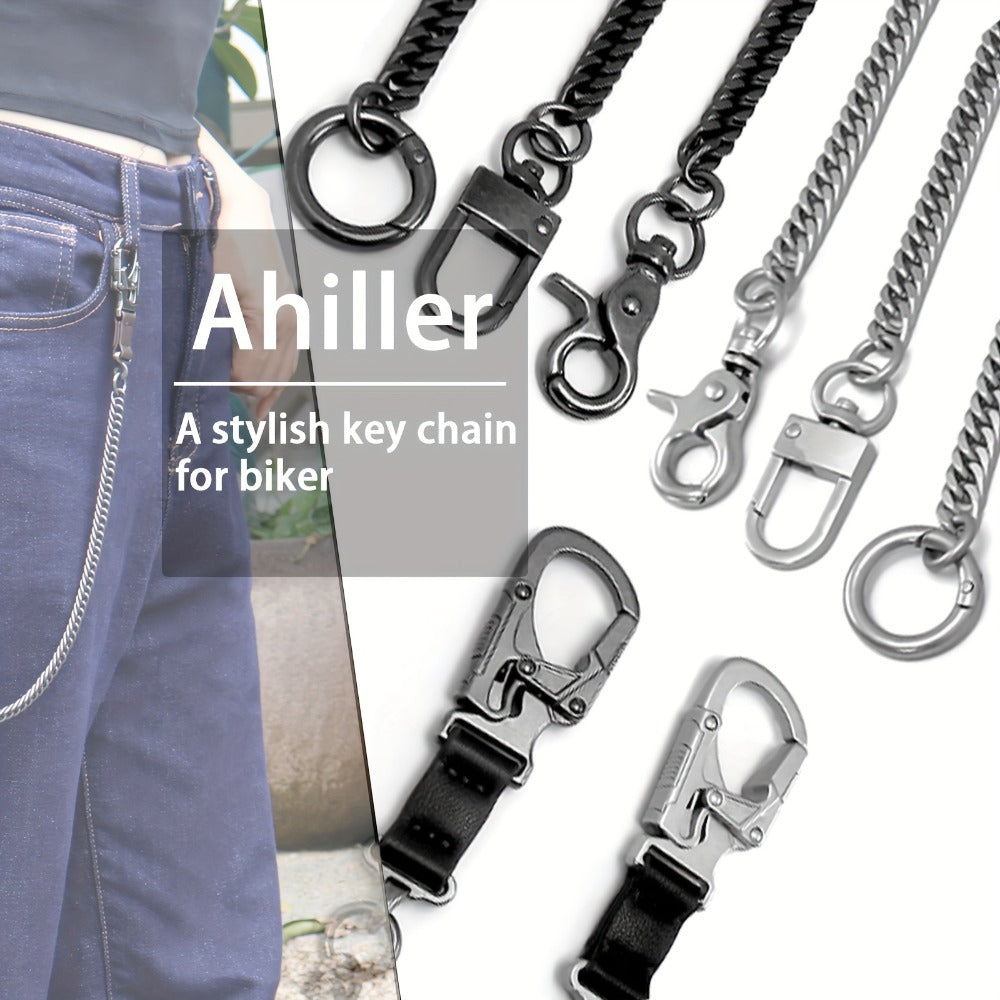 Wallet Chains & Pocket Chains - Chain Men Hip Hop Chain 25'' Dual-Button Lock Security Stainless Steel & - product detail