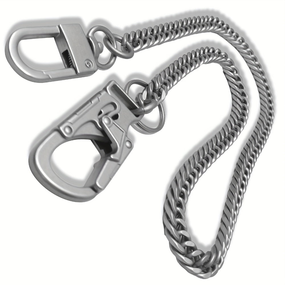 Wallet Chains & Pocket Chains - Chain Men Hip Hop Chain 25'' Dual-Button Lock Security Stainless Steel & - product detail