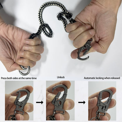 Wallet Chains & Pocket Chains - Chain Men Hip Hop Chain 25'' Dual-Button Lock Security Stainless Steel & - product detail