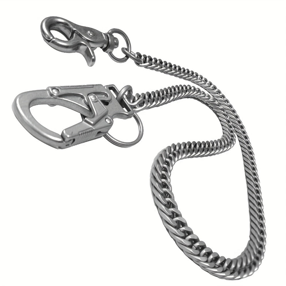 Wallet Chains & Pocket Chains - Chain Men Hip Hop Chain 25'' Dual-Button Lock Security Stainless Steel & - product detail