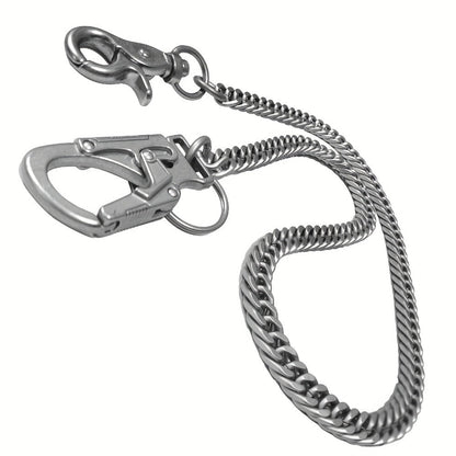Wallet Chains & Pocket Chains - Chain Men Hip Hop Chain 25'' Dual-Button Lock Security Stainless Steel & - product detail