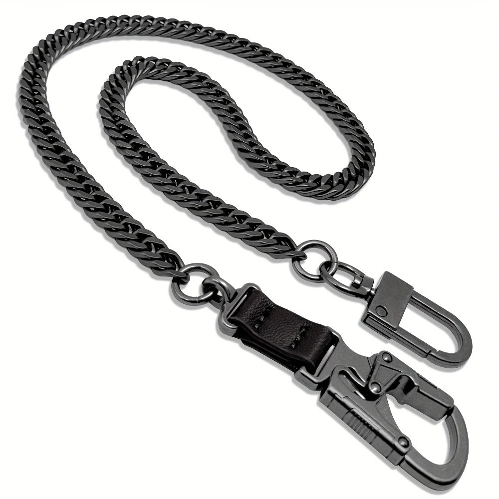 Wallet Chains & Pocket Chains - Chain Men Hip Hop Chain 25'' Dual-Button Lock Security Stainless Steel & - product detail