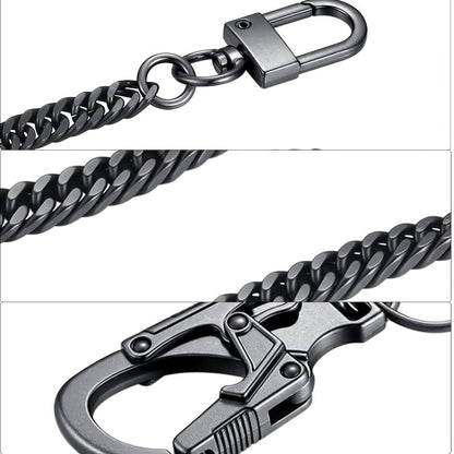 Wallet Chains & Pocket Chains - Chain Men Hip Hop Chain 25'' Dual-Button Lock Security Stainless Steel & - product detail