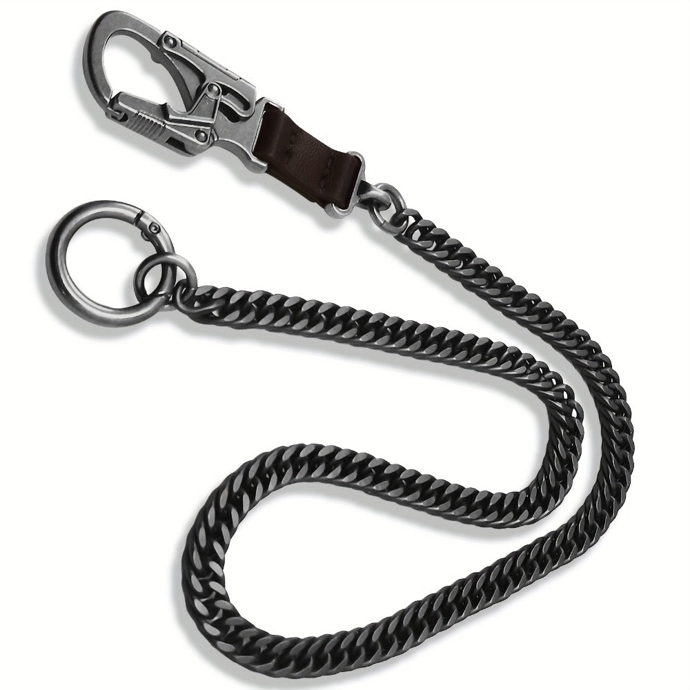 Wallet Chains & Pocket Chains - Chain Men Hip Hop Chain 25'' Dual-Button Lock Security Stainless Steel & - product detail