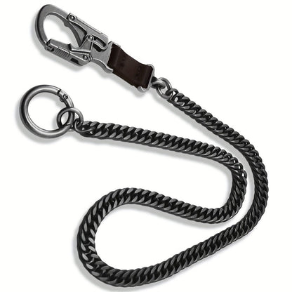 Wallet Chains & Pocket Chains - Chain Men Hip Hop Chain 25'' Dual-Button Lock Security Stainless Steel & - product detail