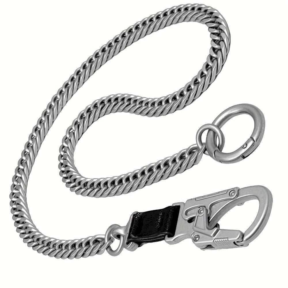 Wallet Chains & Pocket Chains - Chain Men Hip Hop Chain 25'' Dual-Button Lock Security Stainless Steel & - product detail