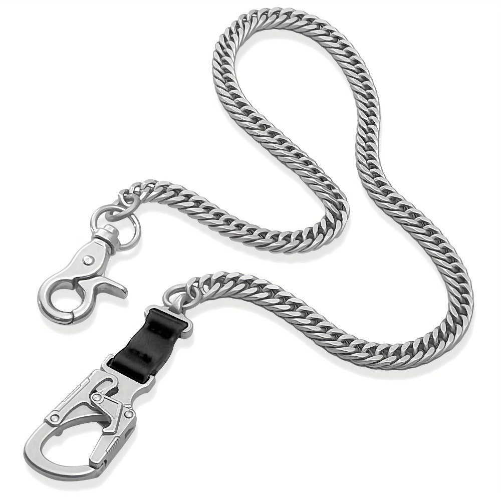 Wallet Chains & Pocket Chains - Chain Men Hip Hop Chain 25'' Dual-Button Lock Security Stainless Steel & - product detail