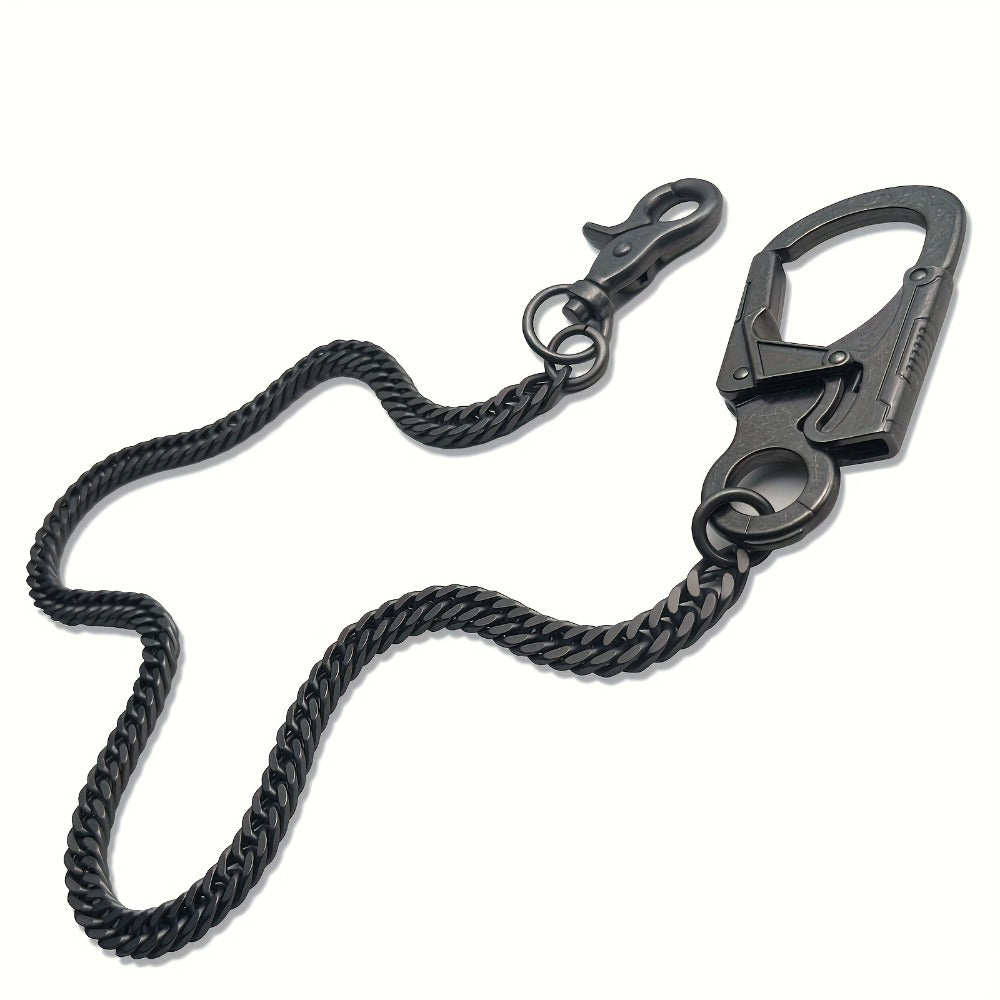Wallet Chains & Pocket Chains - Chain Men Hip Hop Chain 25'' Dual-Button Lock Security Stainless Steel & - product detail