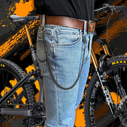 Wallet Chains & Pocket Chains - Chain Men Hip Hop Chain 25'' Dual-Button Lock Security Stainless Steel & - product detail