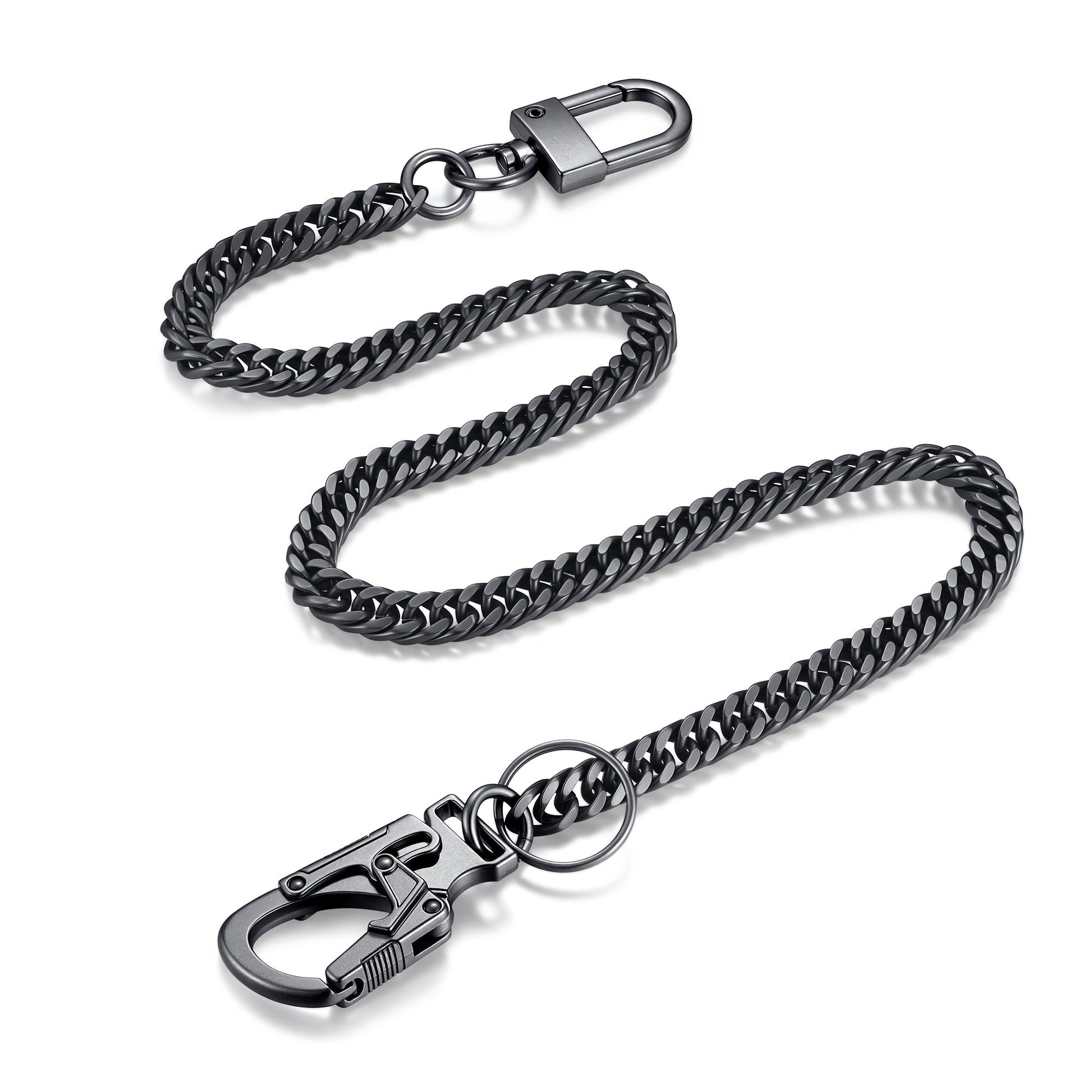 Wallet Chains & Pocket Chains - Chain Men Hip Hop Chain 25'' Dual-Button Lock Security Stainless Steel & - product detail