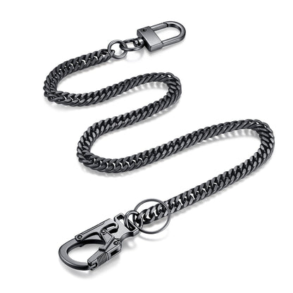 Wallet Chains & Pocket Chains - Chain Men Hip Hop Chain 25'' Dual-Button Lock Security Stainless Steel & - product detail
