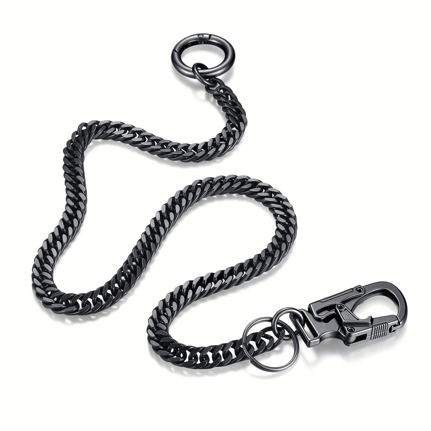 Wallet Chains & Pocket Chains - Chain Men Hip Hop Chain 25'' Dual-Button Lock Security Stainless Steel & - product detail