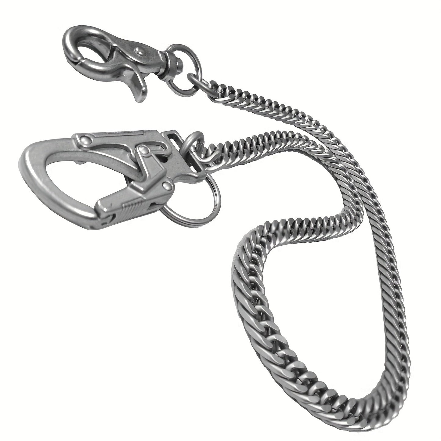 Wallet Chains & Pocket Chains - Chain Men Hip Hop Chain 25'' Dual-Button Lock Security Stainless Steel & - product detail