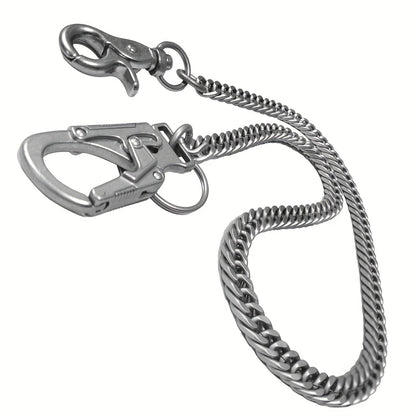 Wallet Chains & Pocket Chains - Chain Men Hip Hop Chain 25'' Dual-Button Lock Security Stainless Steel & - product detail