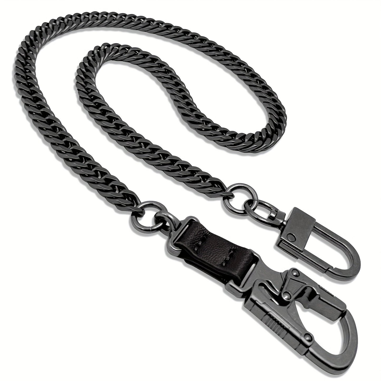 Wallet Chains & Pocket Chains - Chain Men Hip Hop Chain 25'' Dual-Button Lock Security Stainless Steel & - product detail
