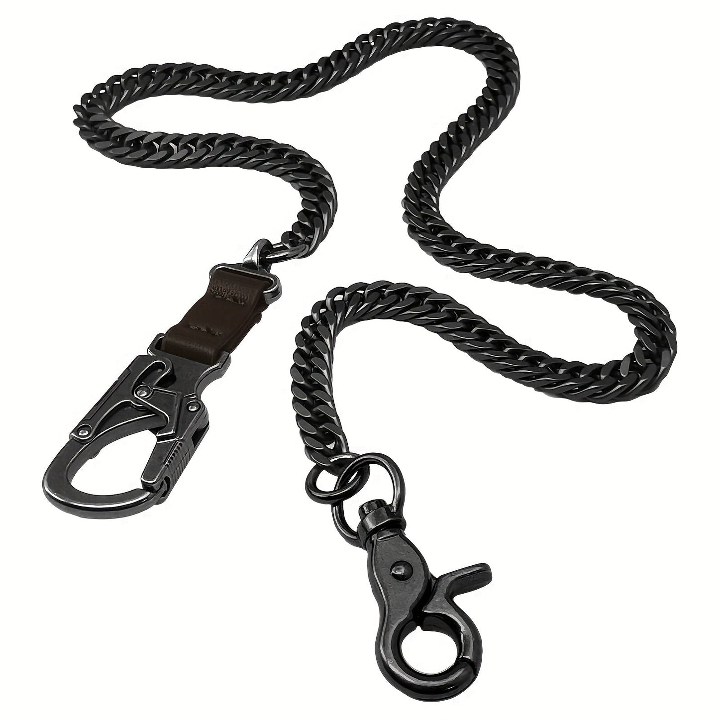 Wallet Chains & Pocket Chains - Chain Men Hip Hop Chain 25'' Dual-Button Lock Security Stainless Steel & - product detail