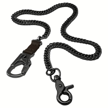 Wallet Chains & Pocket Chains - Chain Men Hip Hop Chain 25'' Dual-Button Lock Security Stainless Steel & - product detail