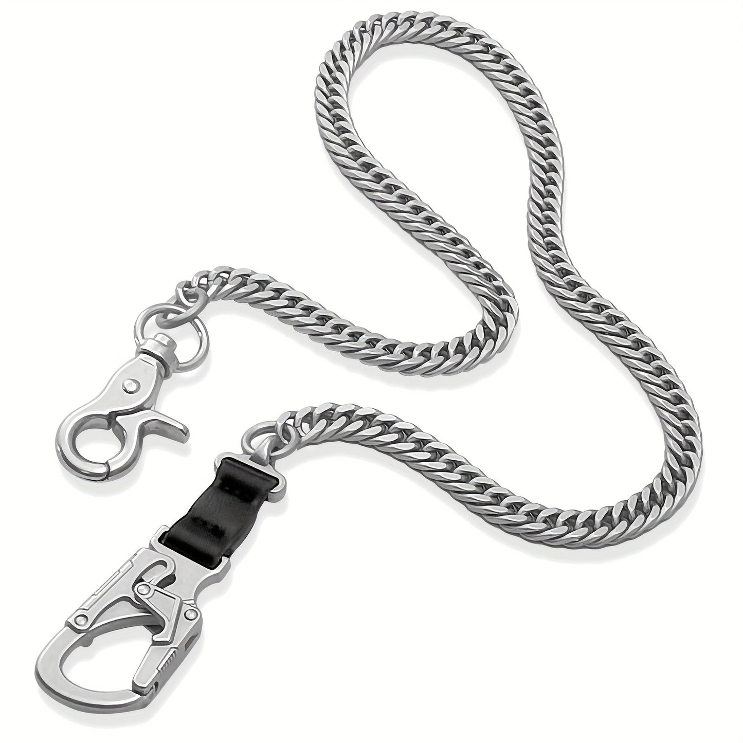 Wallet Chains & Pocket Chains - Chain Men Hip Hop Chain 25'' Dual-Button Lock Security Stainless Steel & - product detail