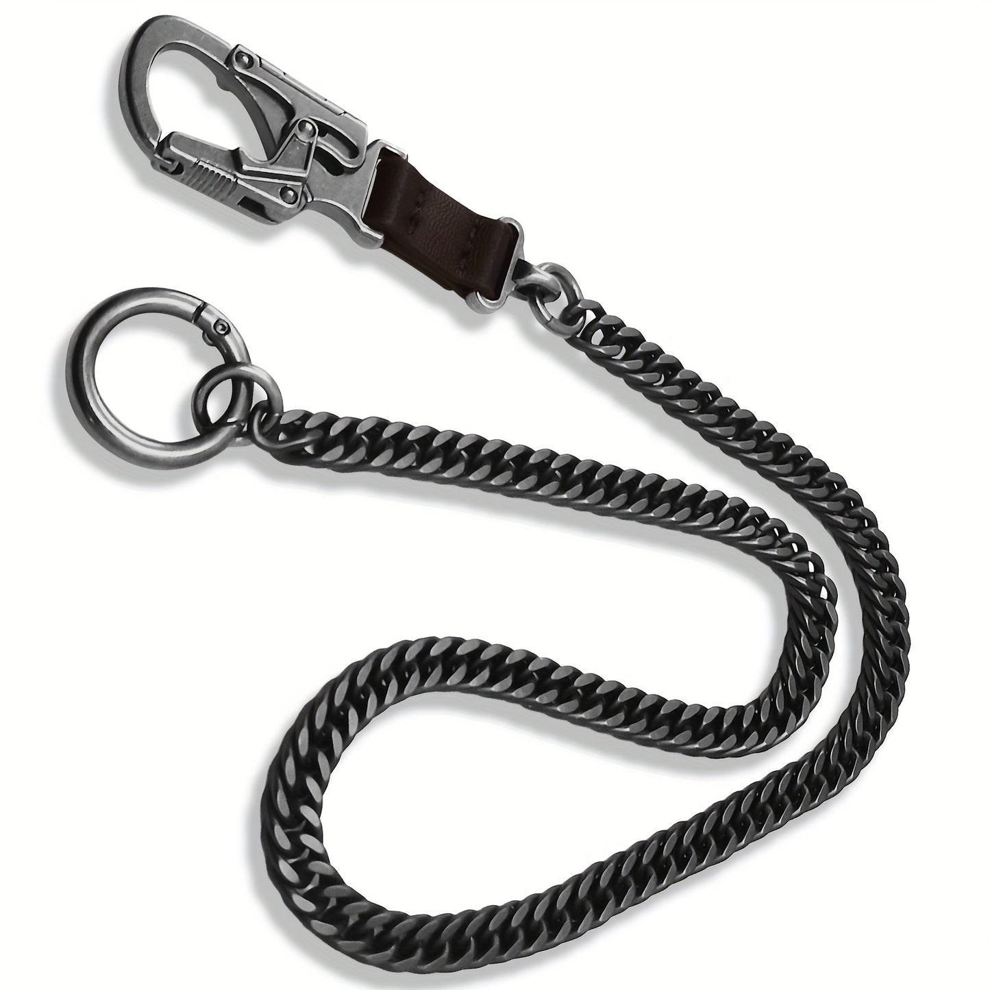 Wallet Chains & Pocket Chains - Chain Men Hip Hop Chain 25'' Dual-Button Lock Security Stainless Steel & - product detail