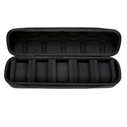 Watch Box - 5 Slot Travel Case Hardshell Organizer with Soft Foam Pillows & Carry - product detail view 7