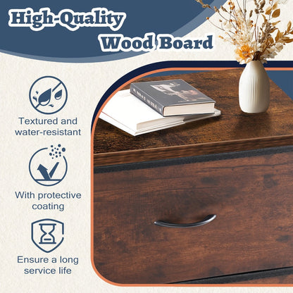Wide Fabric Dresser, Drawer Storage Cabinet for Organized Everyday Storage in Bedroom detail image - detail view 8