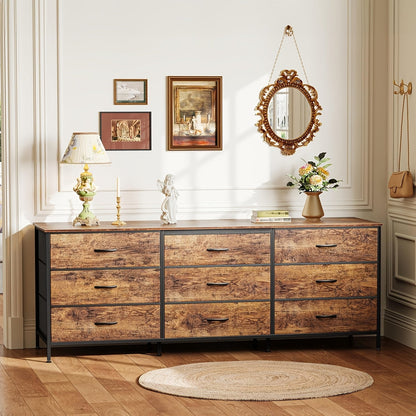 Dresser shown in the Rust, 9 Drawers option