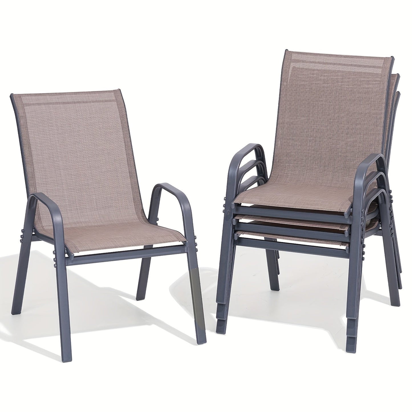 Outdoor Chair shown in the Brown, 4pcs option