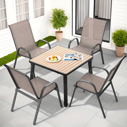 Wide Outdoor Chair with High Back and Multiple Color Options for Patio detail image - detail view 25