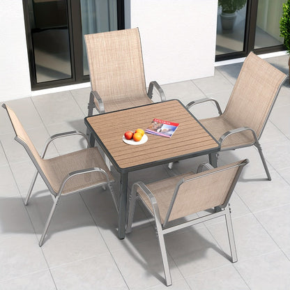 Wide Outdoor Chair with High Back and Multiple Color Options for Patio detail image - detail view 31