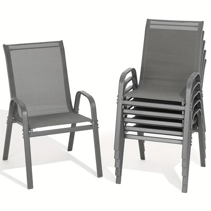 Outdoor Chair shown in the Grey, 6pcs option