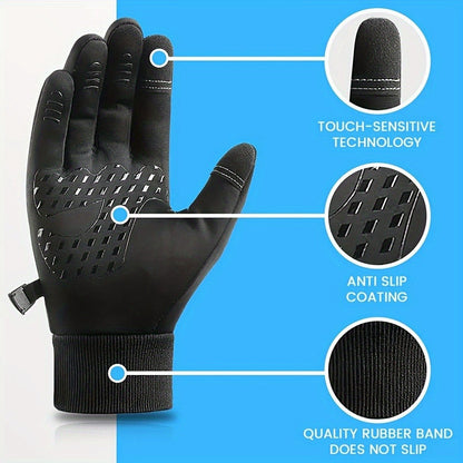 Winter Gloves - for Men Women Touchscreen Thermal Warm Windproof Knit for Running Driving - product detail view 2