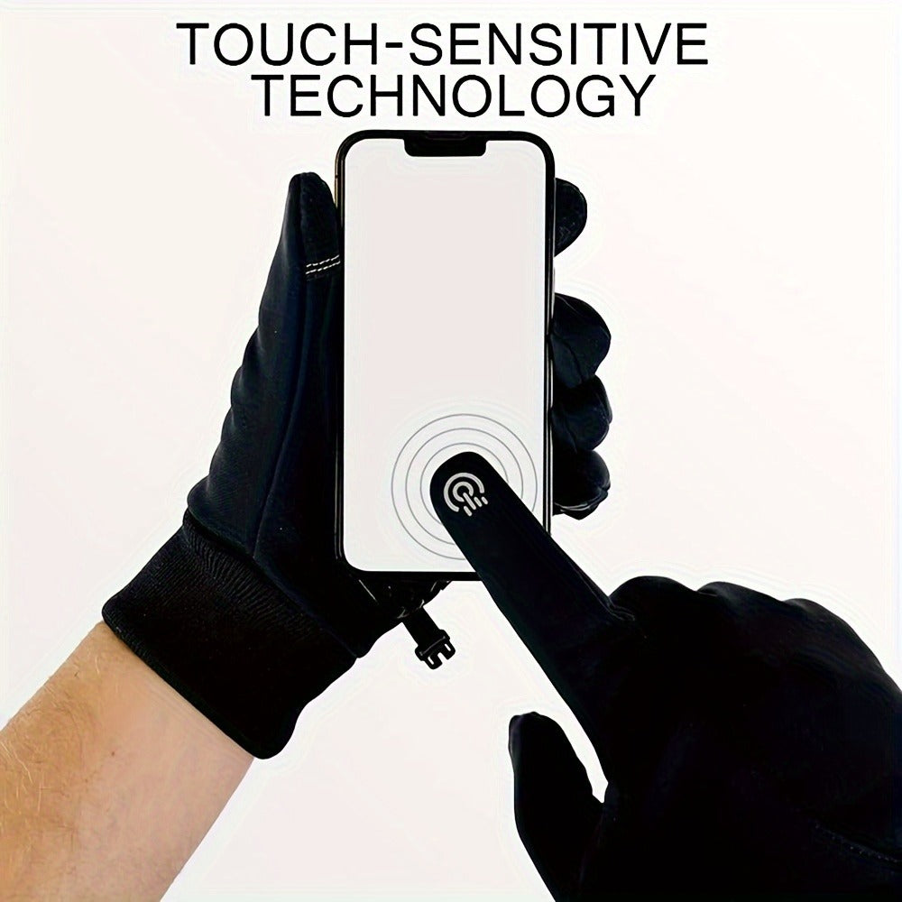 Winter Gloves - for Men Women Touchscreen Thermal Warm Windproof Knit for Running Driving - product detail view 4