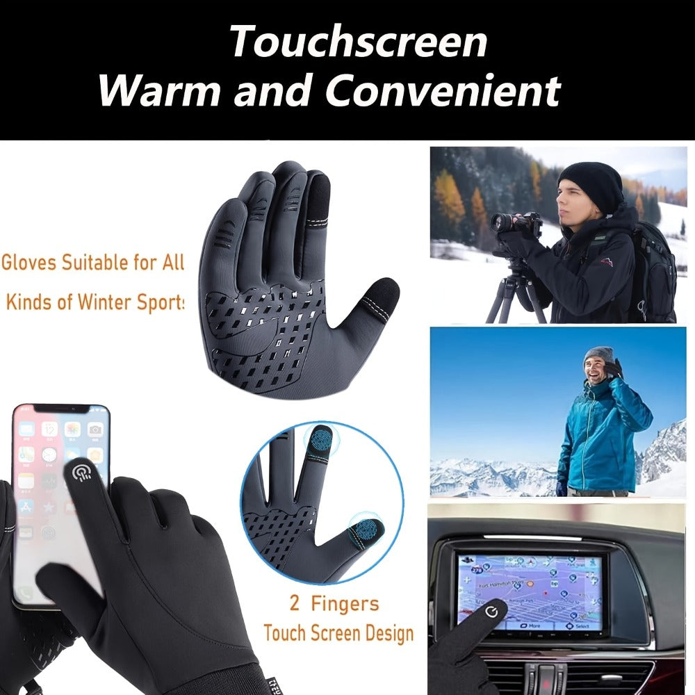 Winter Gloves - for Men Women Touchscreen Thermal Warm Windproof Knit for Running Driving - product detail view 7