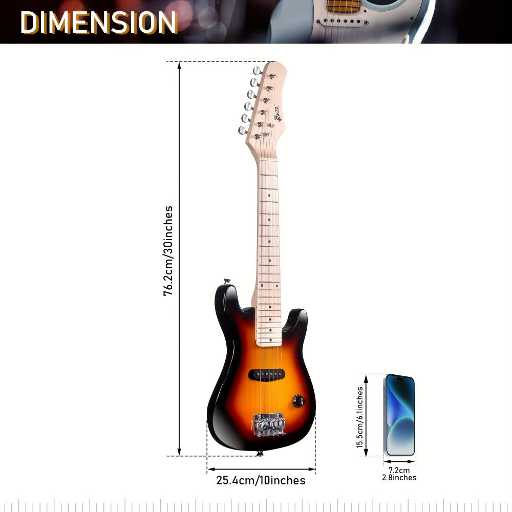 WINZZ 30-Inch Electric Guitar Starter Kit with Mini Amp and Gig Bag detail image