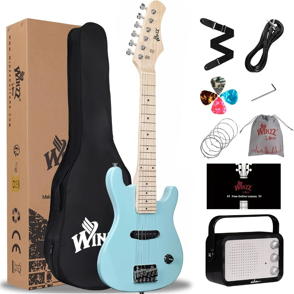 WINZZ 30-Inch Electric Guitar Starter Kit with Mini Amp and Gig Bag detail image - detail view 3