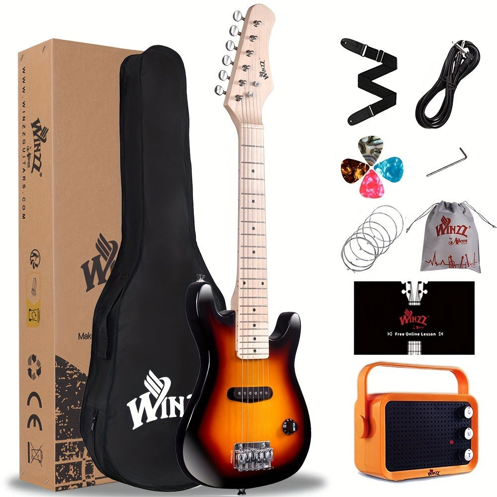 WINZZ 30-Inch Electric Guitar Starter Kit with Mini Amp and Gig Bag shown in the main product view