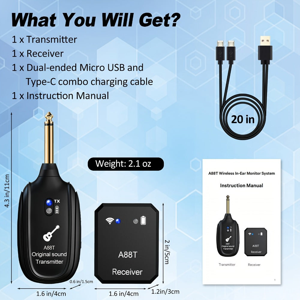 Wireless In-Ear Monitor System, 2.4 GHz Wireless for Personal Monitoring During Rehearsal detail image - detail view 3