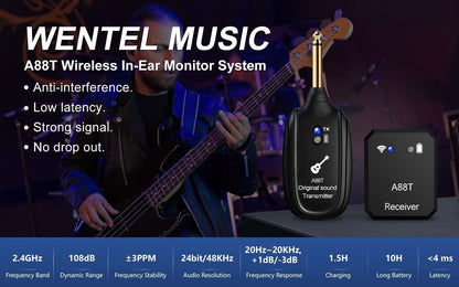 Wireless In-Ear Monitor System, 2.4 GHz Wireless for Personal Monitoring During Rehearsal detail image - detail view 8