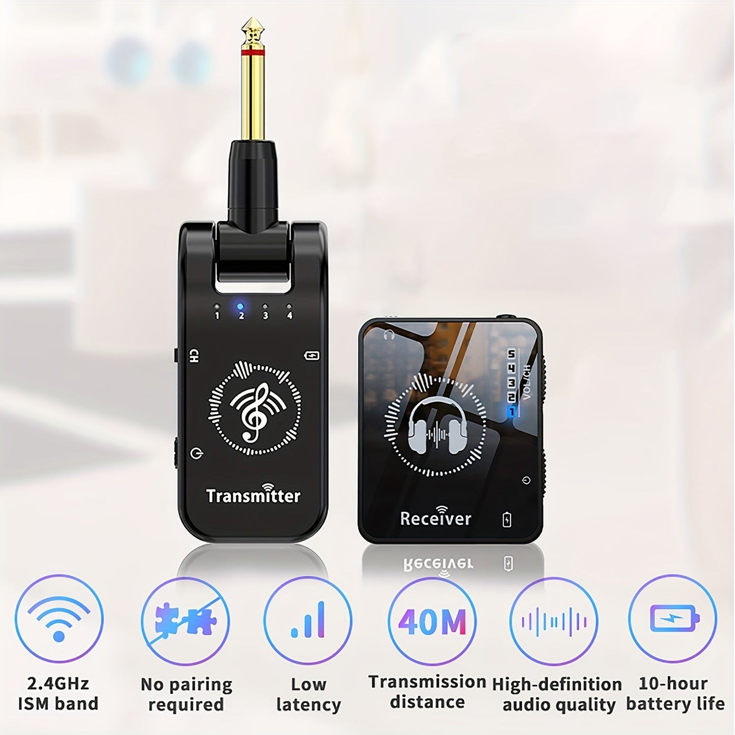 Wireless In-Ear Monitor System shown in the Black option