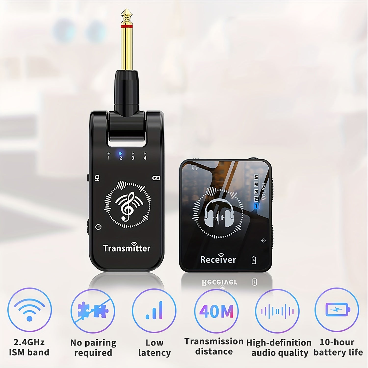 Wireless In-Ear Monitor System shown in the Black option