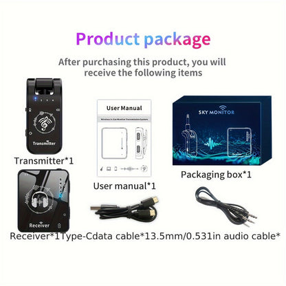 Wireless In-Ear Monitor System, Portable, 2.4 GHz Wireless for Personal Monitoring detail image - detail view 10