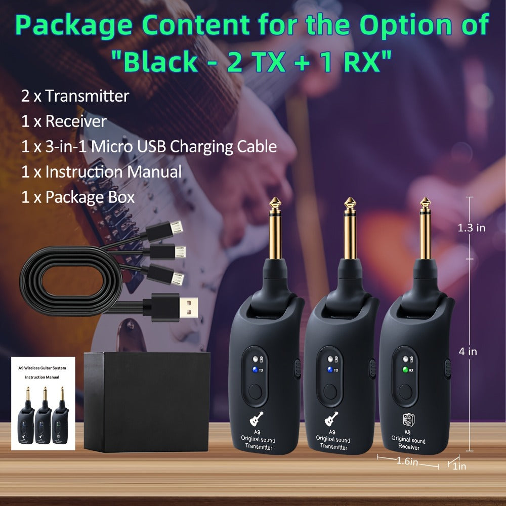 Wireless Instrument System, Black - 2, 2.4 GHz Wireless for Wireless Connection Between A detail image - detail view 10