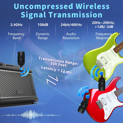 Wireless Instrument System, Black - 2, 2.4 GHz Wireless for Wireless Connection Between A detail image - detail view 4