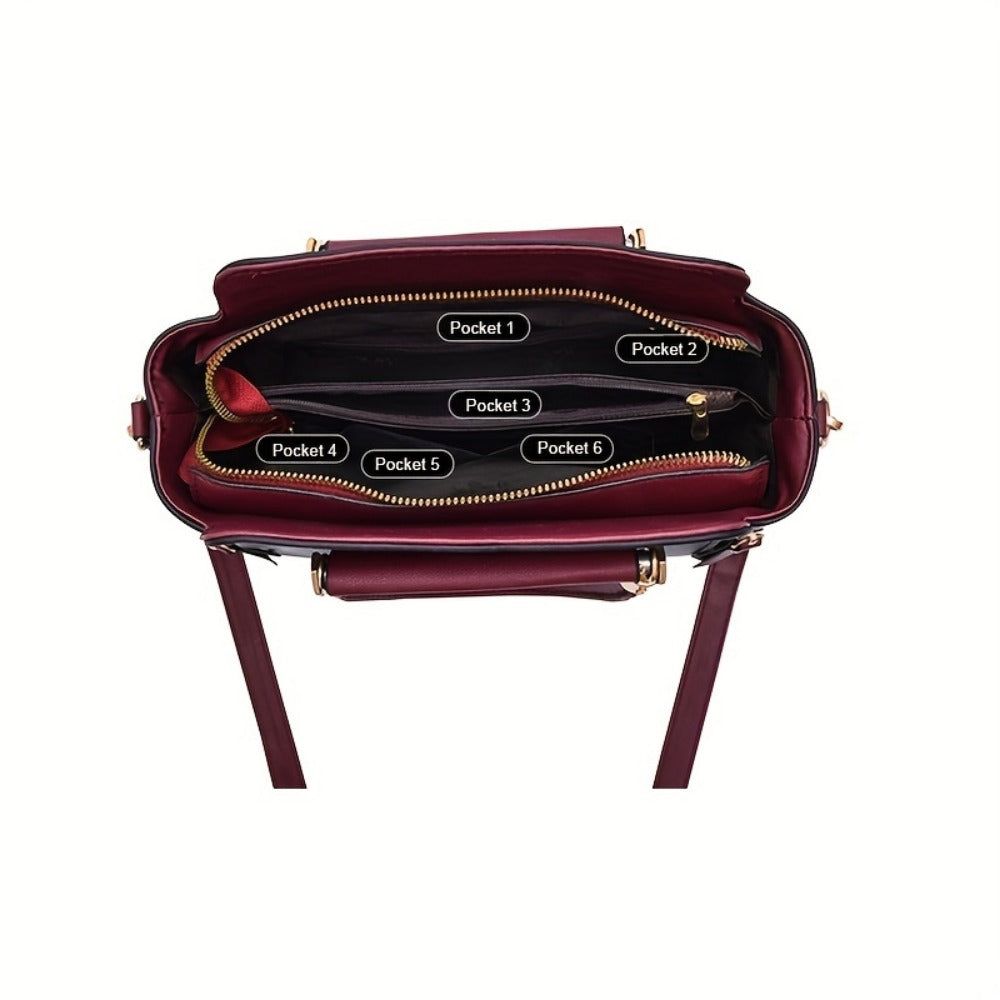 Crossbody Bag for Women – Color Block Stylish Satchel Multiple – detail view 12