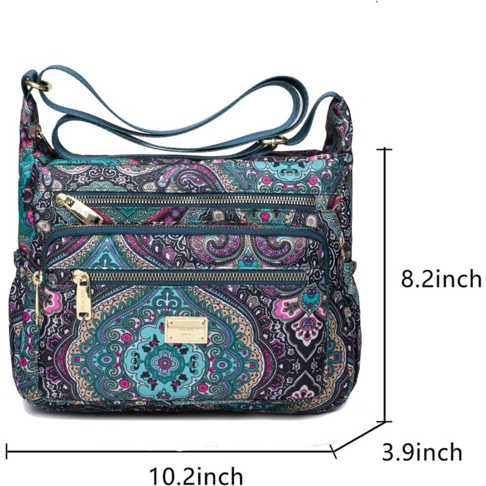 Crossbody Bag for Women – 10-Pocket, Nylon, Large Capacity, Multi-Pocket – detail view 3