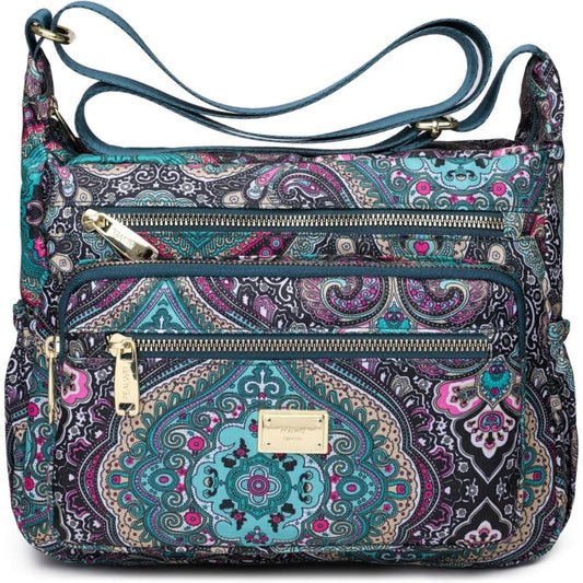 Crossbody Bag for Women – 10-Pocket, Nylon, Large Capacity, Multi-Pocket – front view
